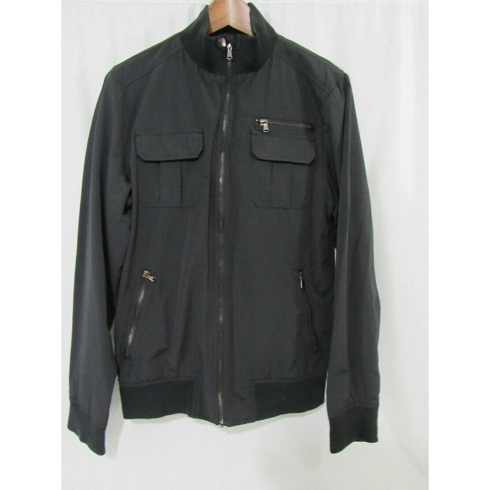 Heritage 1981 Black Light Weight Racer Jacket Size M NWT